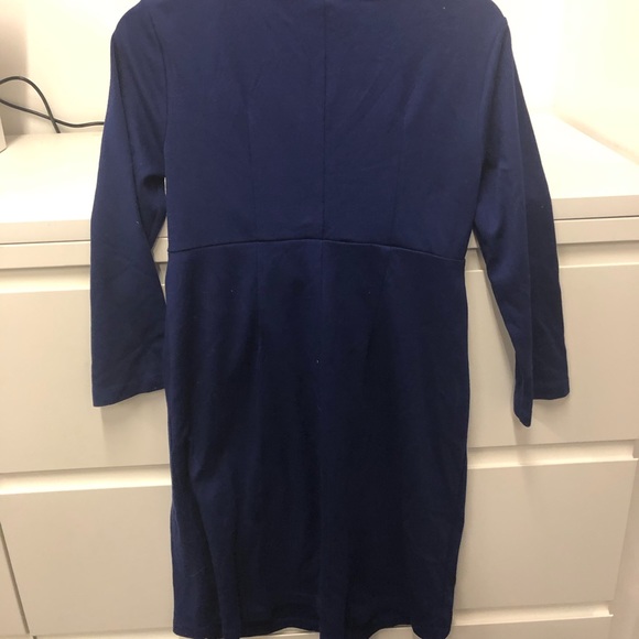 Merona Blue Wrap Maternity Dress - Picture 2 of 4